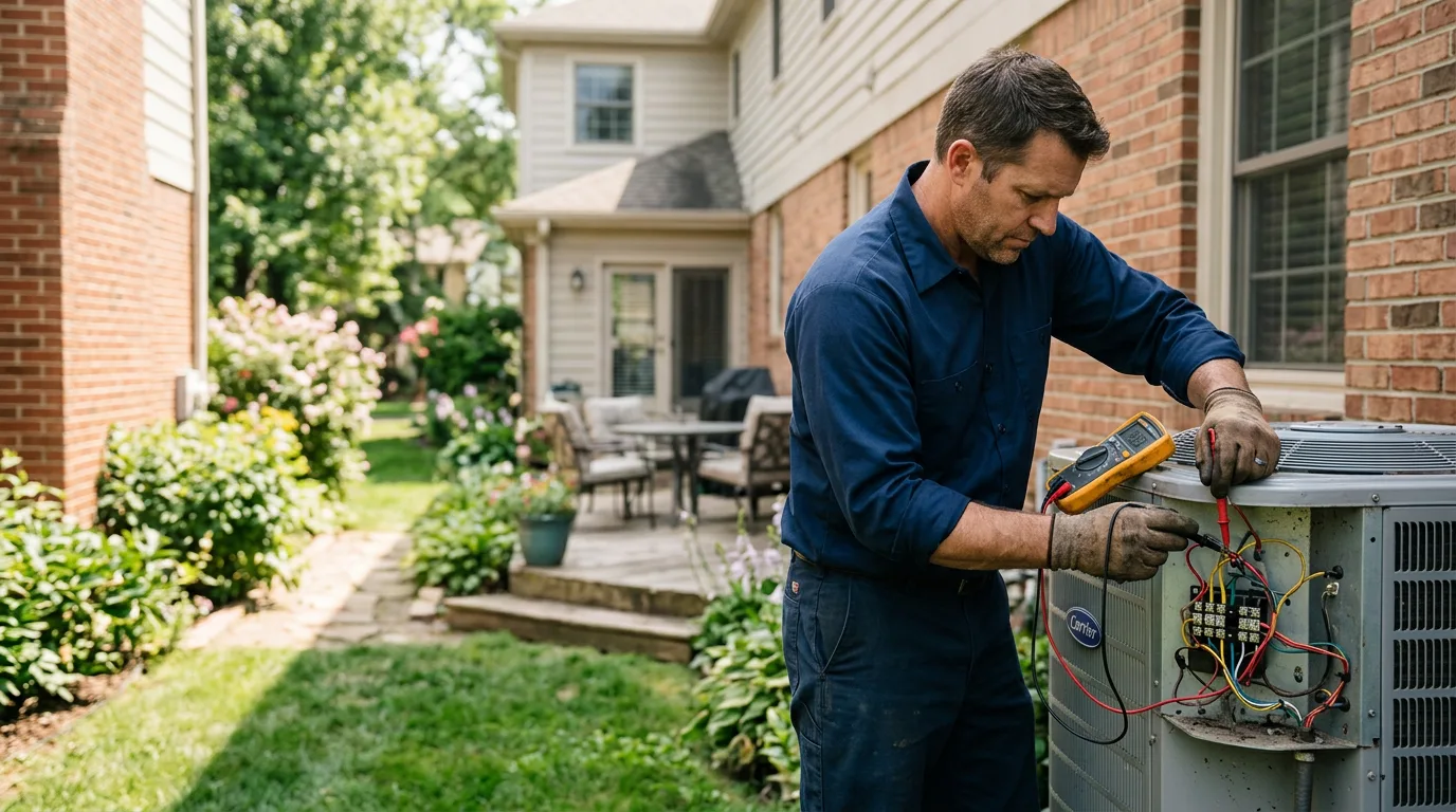 HVAC technician working near West Greenwich, RI